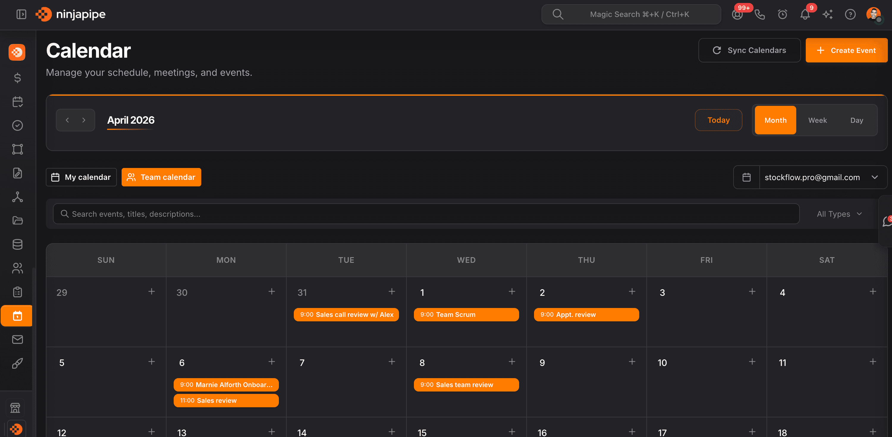 NinjaPipe scheduling for recruiting interviews